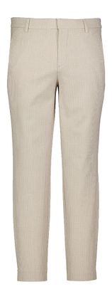 Plain Beige geruite slim fit broek Josh