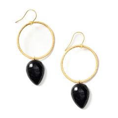 Laurence Delvallez Black oorbellen Nomi 