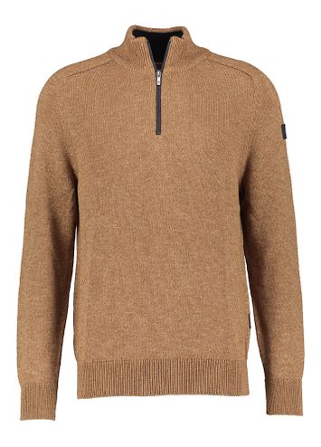 Roestkleurige pull met korte rits State of Art 