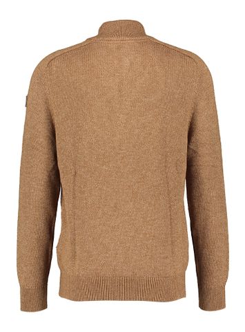 Roestkleurige pull met korte rits State of Art 