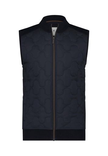 Donkerblauwegilet met rits  met structuur State Of Art