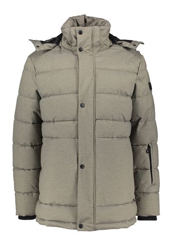 Donker zandkleurige winterjas met kap State Of Art