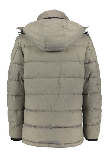 Donker zandkleurige winterjas met kap State Of Art