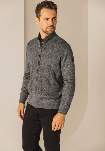 Bruin grijze gilet met rits State Of Art 