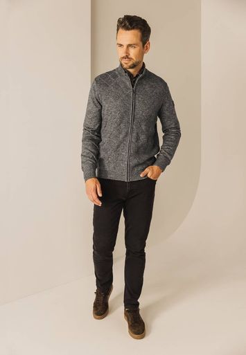 Bruin grijze gilet met rits State Of Art 