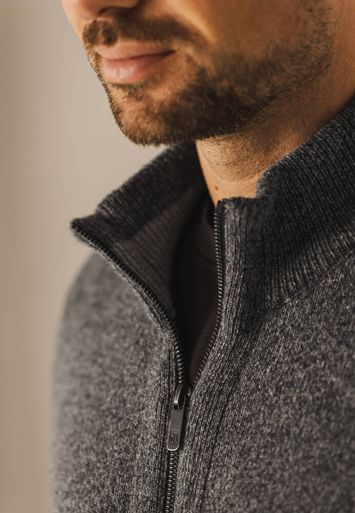 Grijze wollen gilet State Of Art