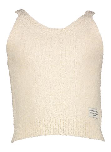 Ecru top met structuur AO76