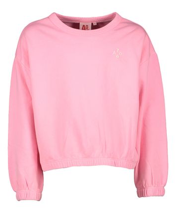 Fluo roze sweater met ronde hals AO76