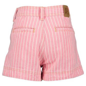 Roze gestreepte jeansshort AO76
