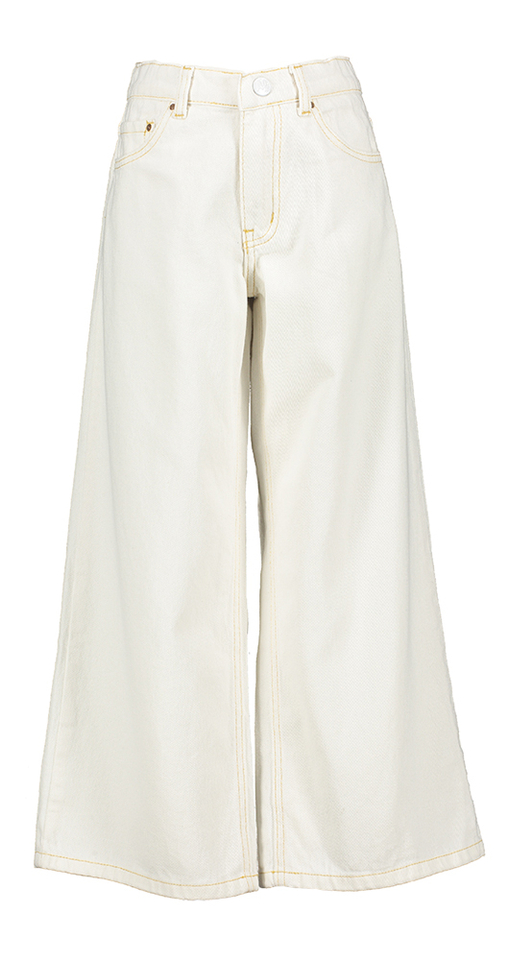 Ecru wide leg jeans AO76