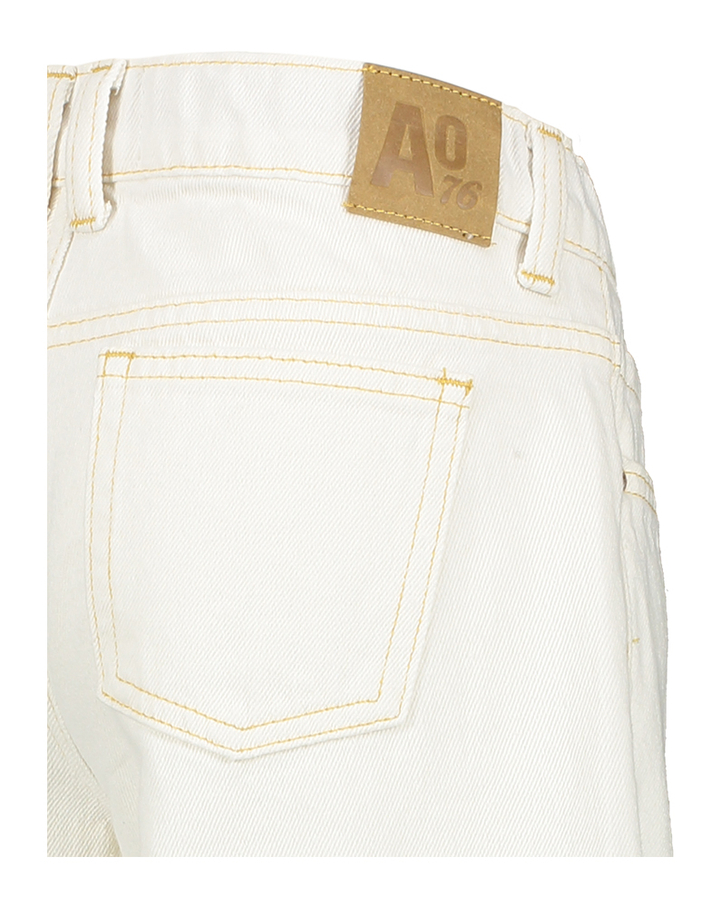 Ecru wide leg jeans AO76