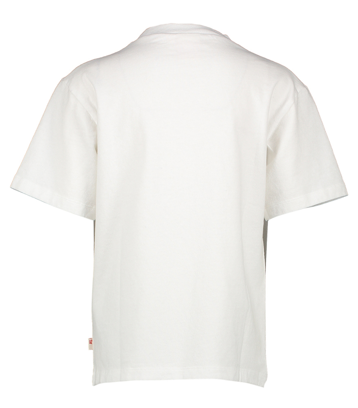 Witte t-shirt met borstzakje met duiker AO