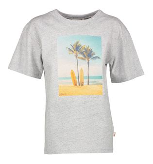 AO76 Grijze t-shirt met palmboom print AO75