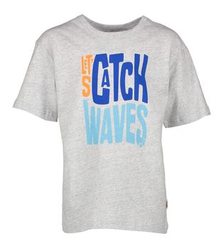 AO76 Grijze t-shirt let's catch waves AO75