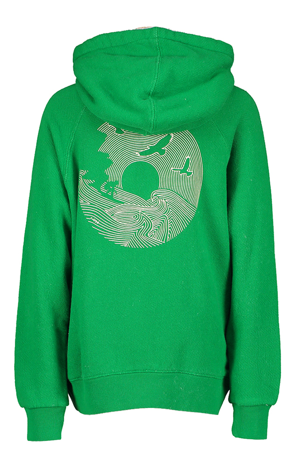 Groene sweater met kap AO76