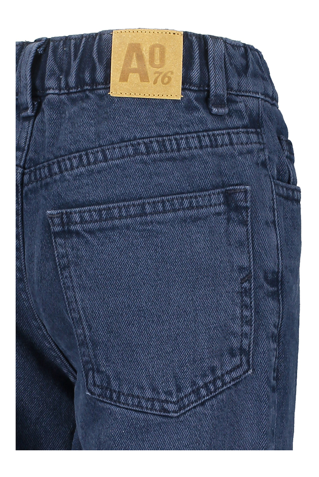 Donkerblauwe loose fit jeans AO76