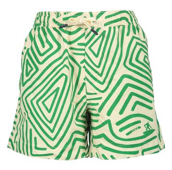 Wit met groene boxershort AO 