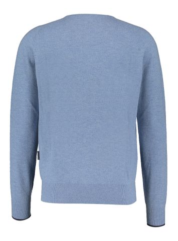 Licht blauwe trui in Merino wol State Of Art