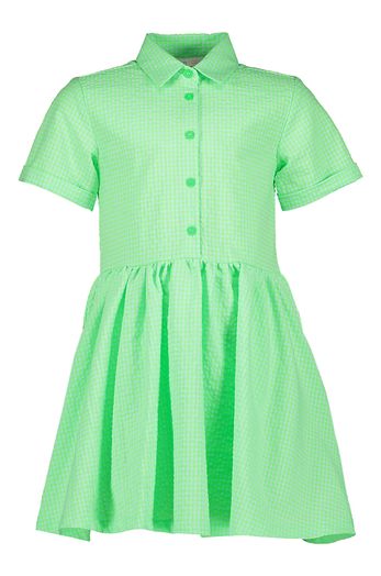 Fluogroene jurk met knopen Deena Blue Bay