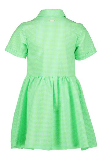 Fluogroene jurk met knopen Deena Blue Bay