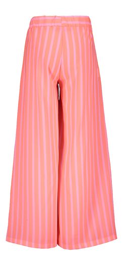 Oranje losvallende broek met lichtroze strepen Femke Blue bay