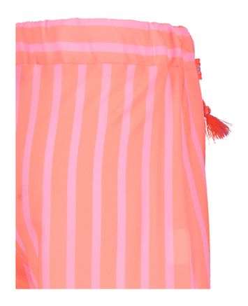 Oranje losvallende broek met lichtroze strepen Femke Blue bay