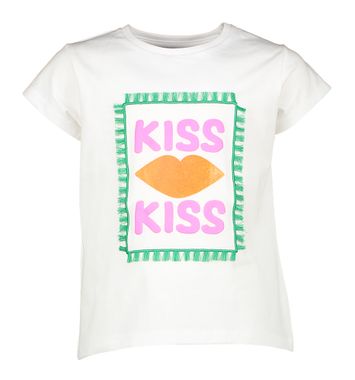Witte t-shirt met opdruk Bonnie Blue Bay