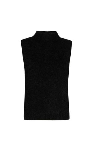 Zwarte fluffy debardeur Amelina Xandres