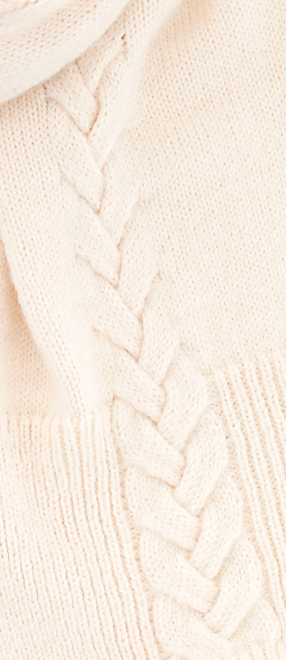 Ecru kleurige sjaal met kabel Bronka Xandres