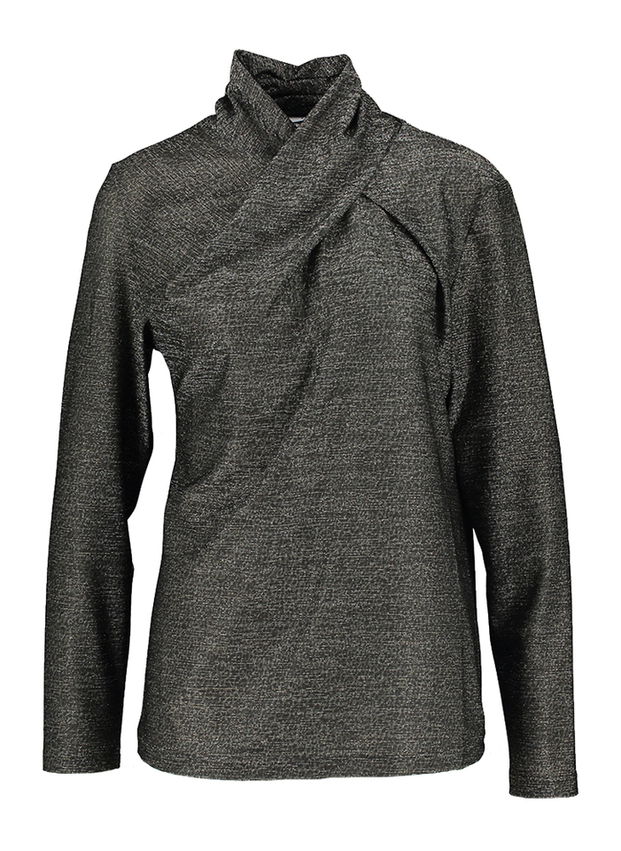 Zwarte souspull met glanzende print Hasina Xandres