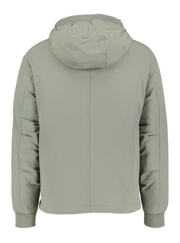 Grijze winterjas met rits en kap Hugo Boss