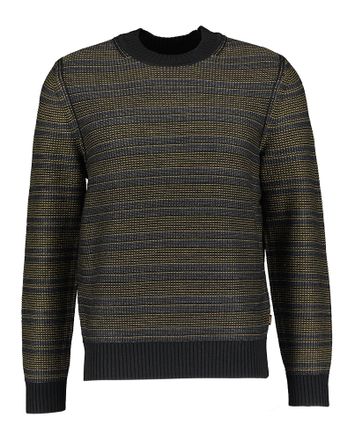 Zwarte pull met multicolor motief Amodero Hugo Boss