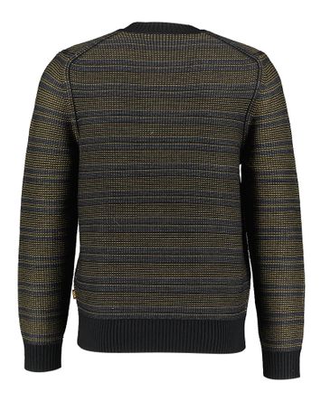 Zwarte pull met multicolor motief Amodero Hugo Boss