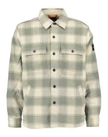 Beige overhemd met groene ruiten Hugo Boss