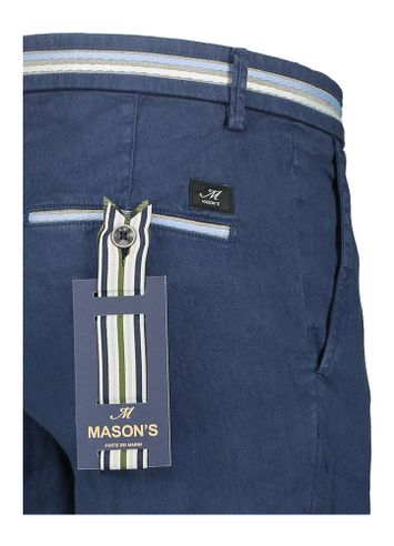 Blauwe linnen short Masons