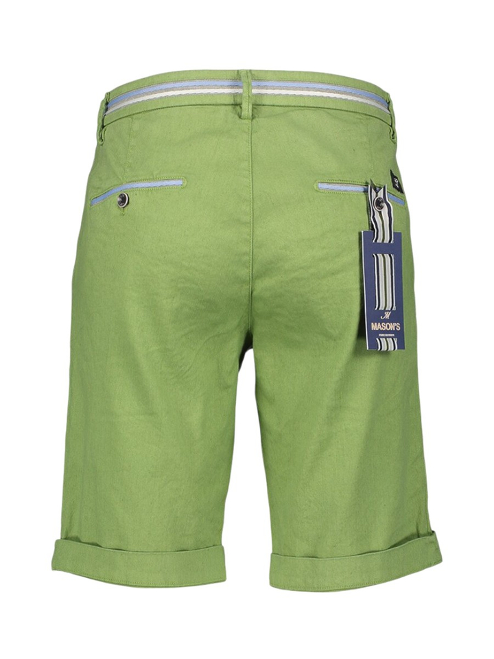 Groene short met linnen Masons