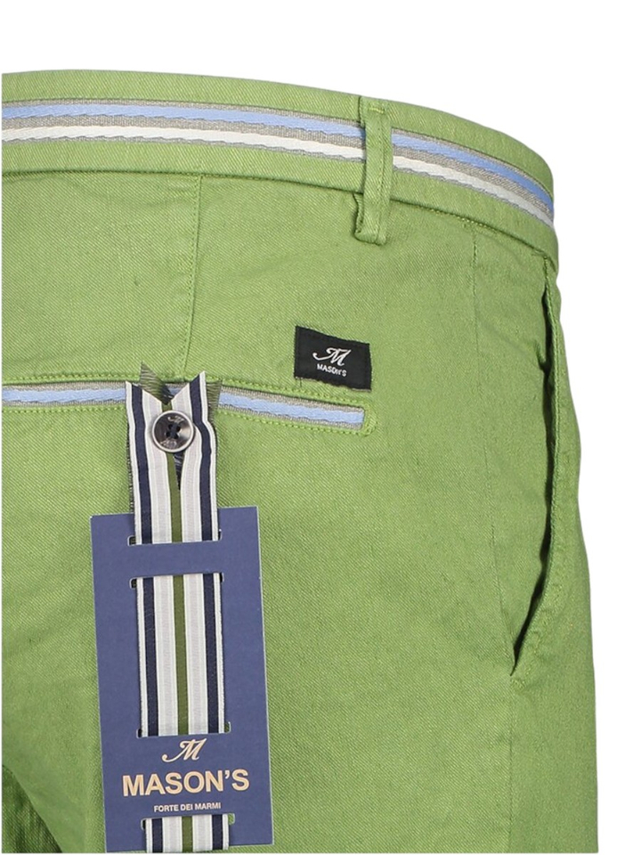 Groene short met linnen Masons