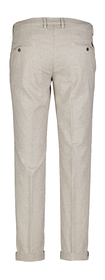 Beige geruite slim fit broek Mason's