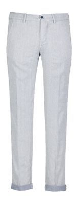 Grijs blauwe linnen slim fit broek