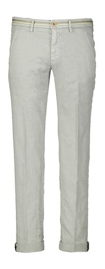 Licht grijze linnen slim fit chino Mason's