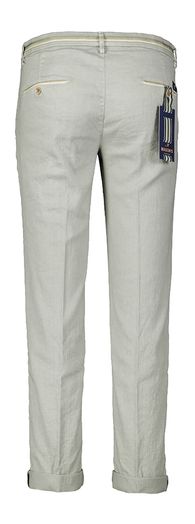 Licht grijze linnen slim fit chino Mason's