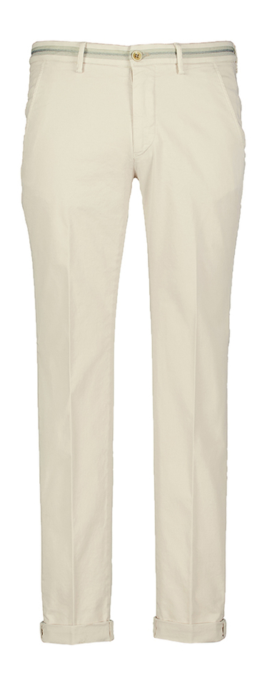 Creme kleureige slim fit chino Mason's