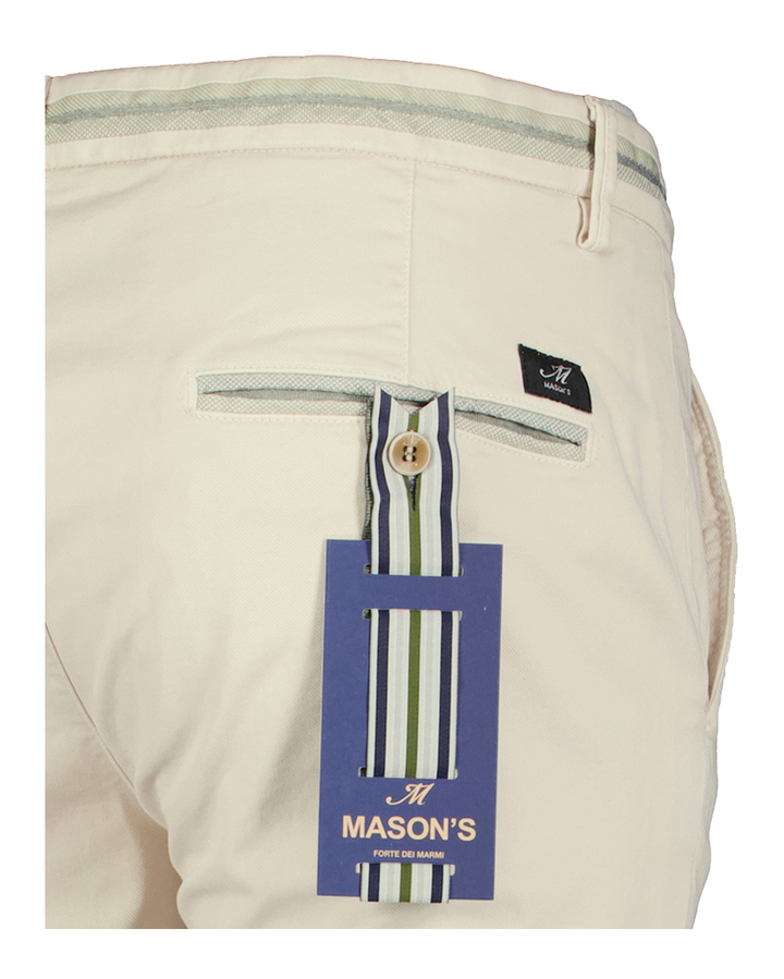 Creme kleureige slim fit chino Mason's