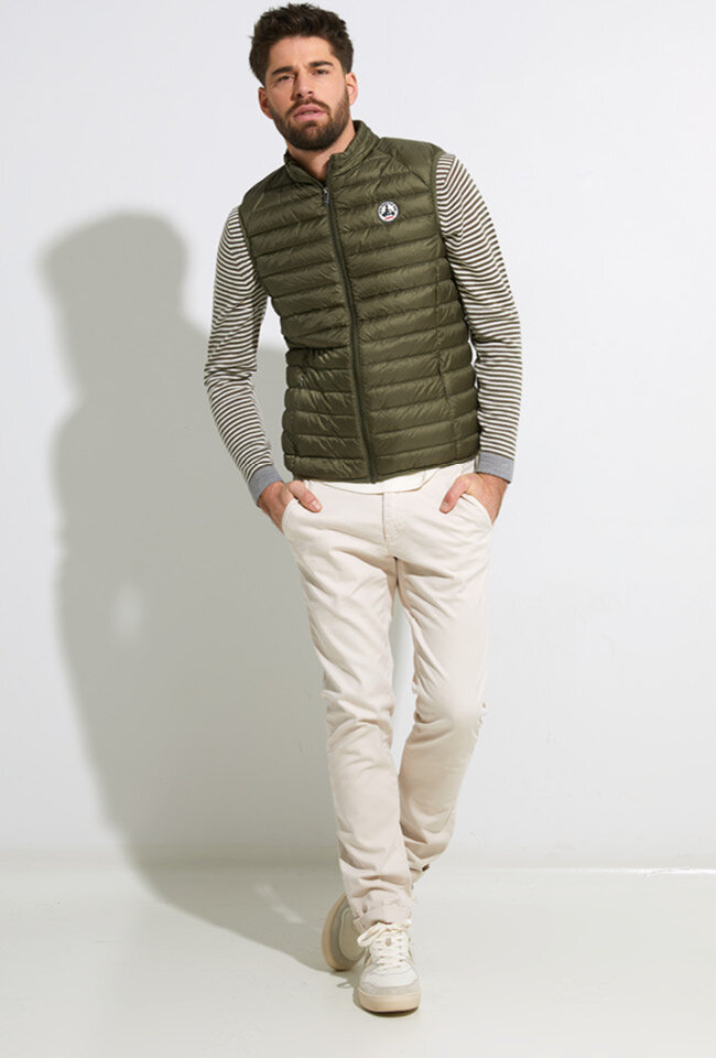 Creme kleureige slim fit chino Mason's