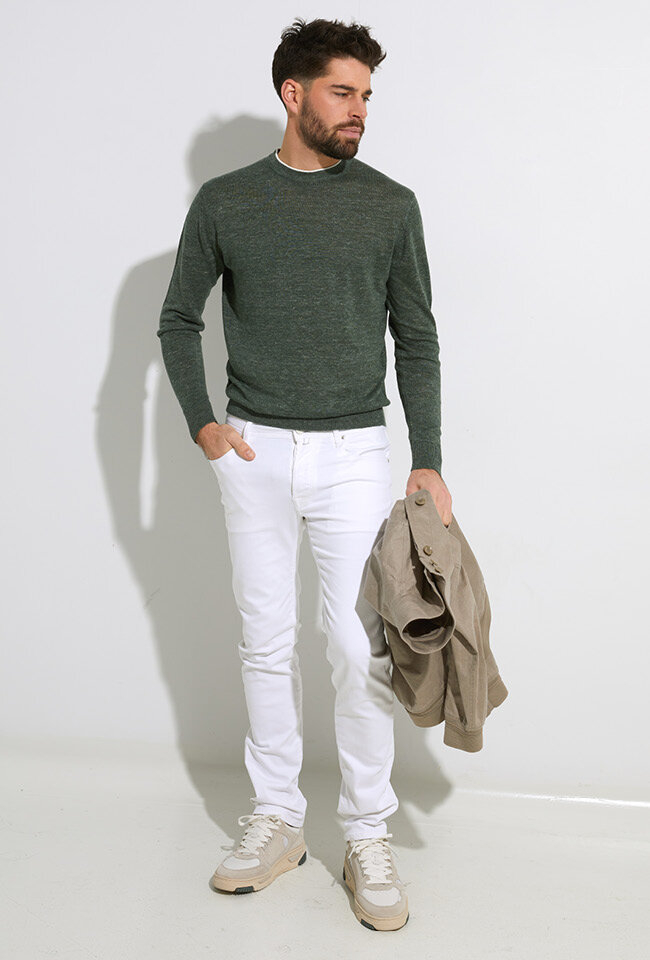 Witte slim fit jeans Jacob Cohen