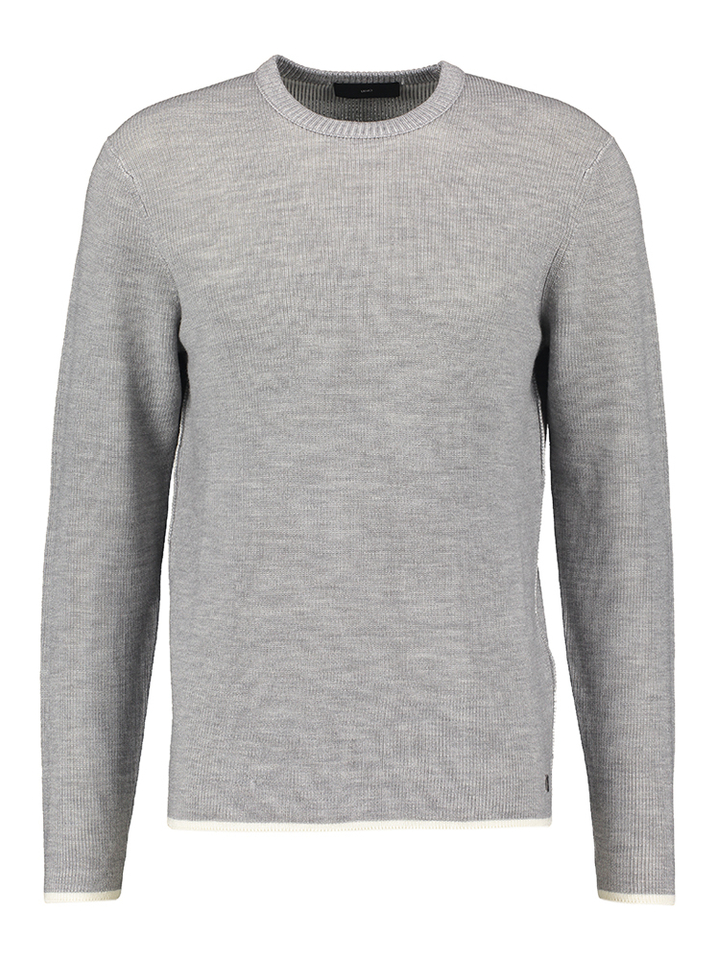 Grijze wollen pull met ronde hals Liu Jo