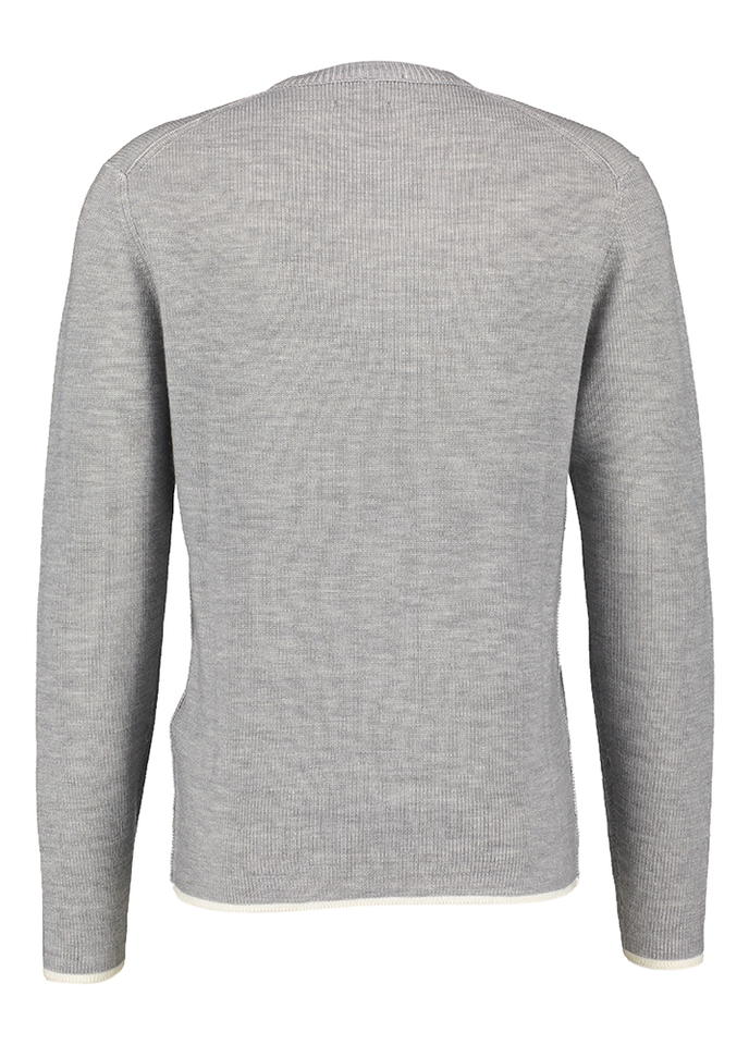 Grijze wollen pull met ronde hals Liu Jo