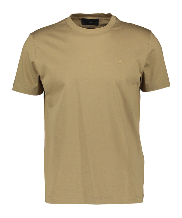 Taupe t-shirt met logo Liu Jo