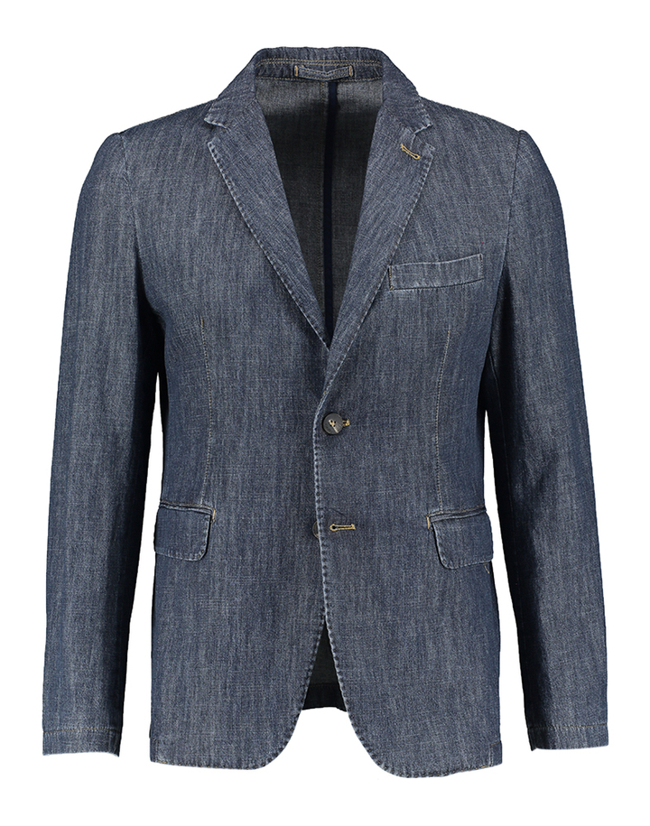 Blauwe blazer in jeans look Liu Jo