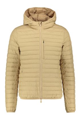 Save The Duck Beige padded jas met kap